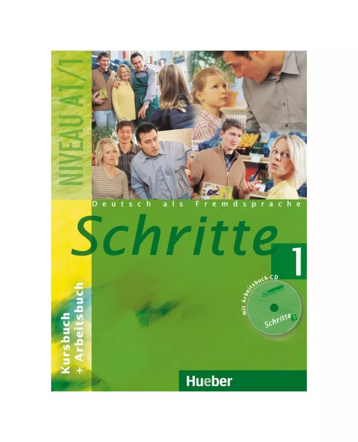 شریته 1 | کتاب آلمانی Schritte 1 Kursbuch+Arbeitsbuch