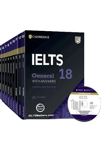 مجموعه 18 جلدی آیلتس کمبریج جنرال | کتاب انگلیسی IELTS Cambridge pack