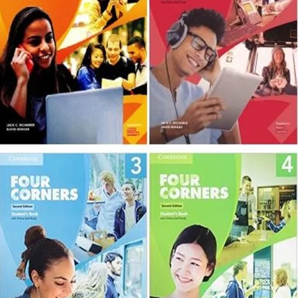 مجموعه 4 جلدی فور كرنرز | کتاب انگلیسی Four Corners pack