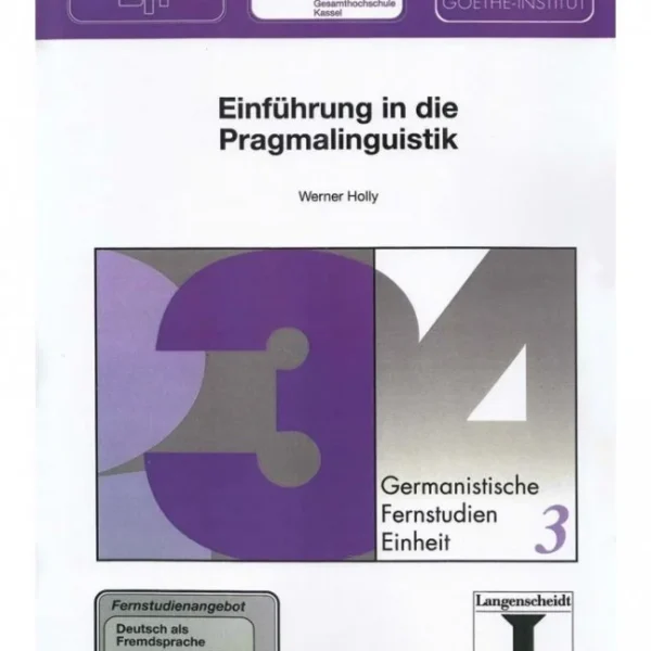 کتاب آلمانی Einfuhrung in die Pragmalinguistik 3