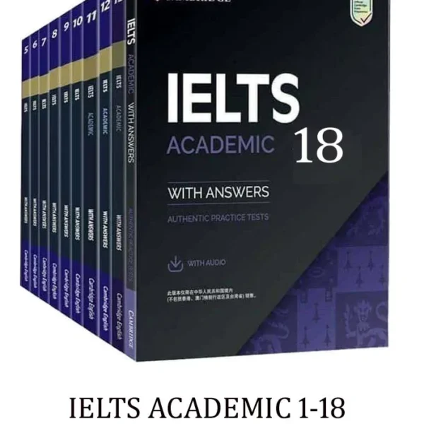 مجموعه 18 جلدی آیلتس کمبریج آکادمیک کتاب انگلیسی IELTS Cambridge academic pack