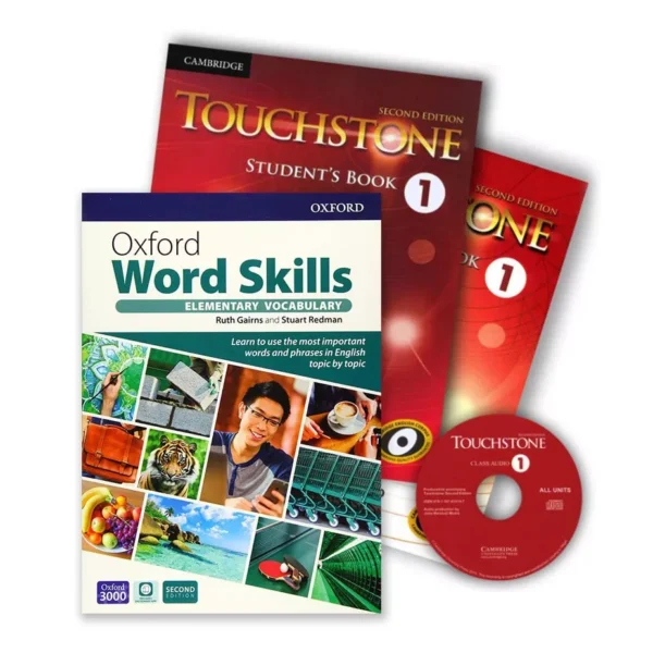 پک تاچ استون 1 + ورد اسکیلز المنتری | کتاب انگلیسی Touchstone 1 + Oxford Word Skills Elementary
