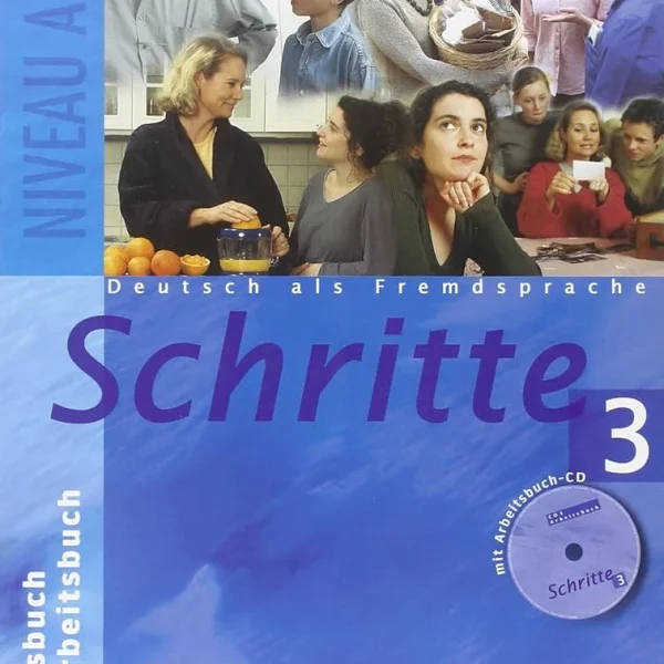 شریته 3 کتاب آلمانی Schritte 3 Kursbuch+Arbeitsbuch (A2.1)