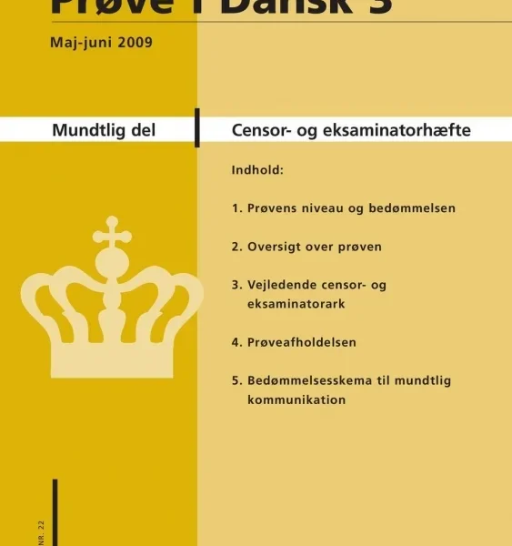 پرو آی دانسک کتاب آزمون دانمارکی prove i dansk 3 (آزمون سالهای 2009 - 2023)